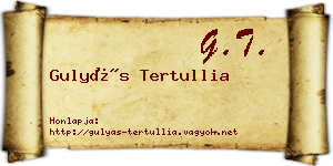 Gulyás Tertullia névjegykártya
